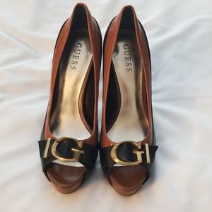 Guess peep-toe heels